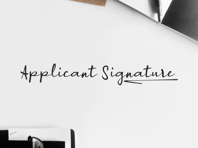 A Applicant Signature Font
