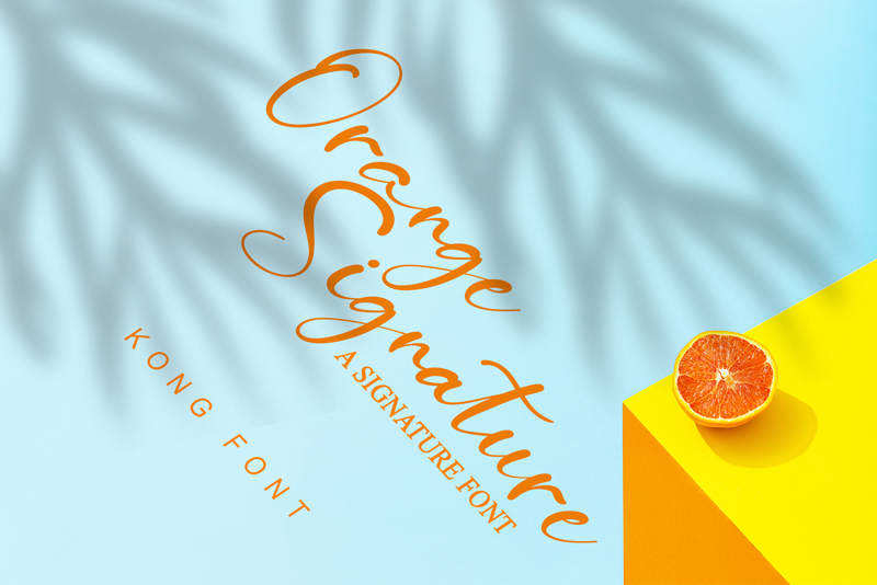 Orange Signature Font
