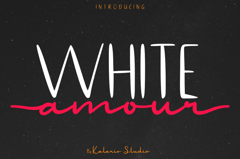 White Amour Script Font