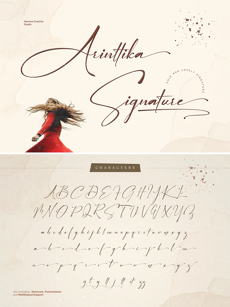 Arinttika Signature Font