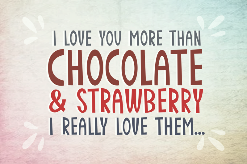 Chocolate Dipped Strawberry Font