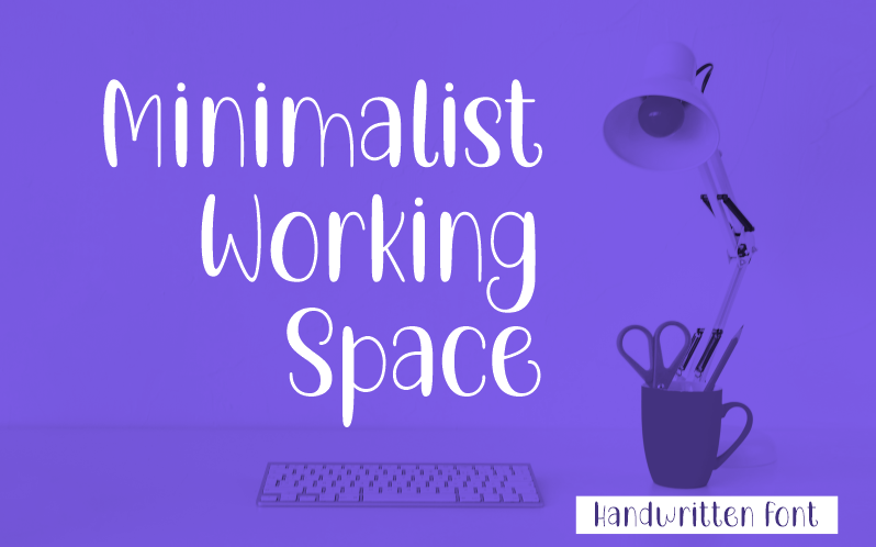Minimalist Working Space Font