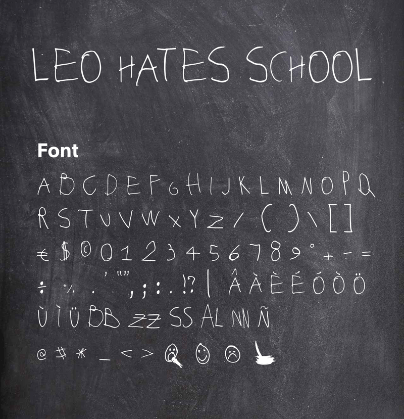 Leo Hates School Font