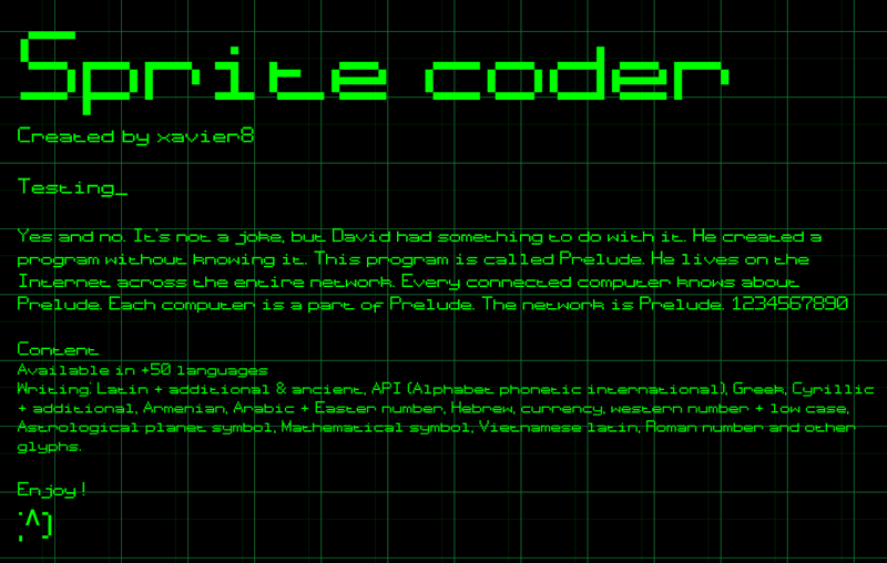 Sprite Coder Font
