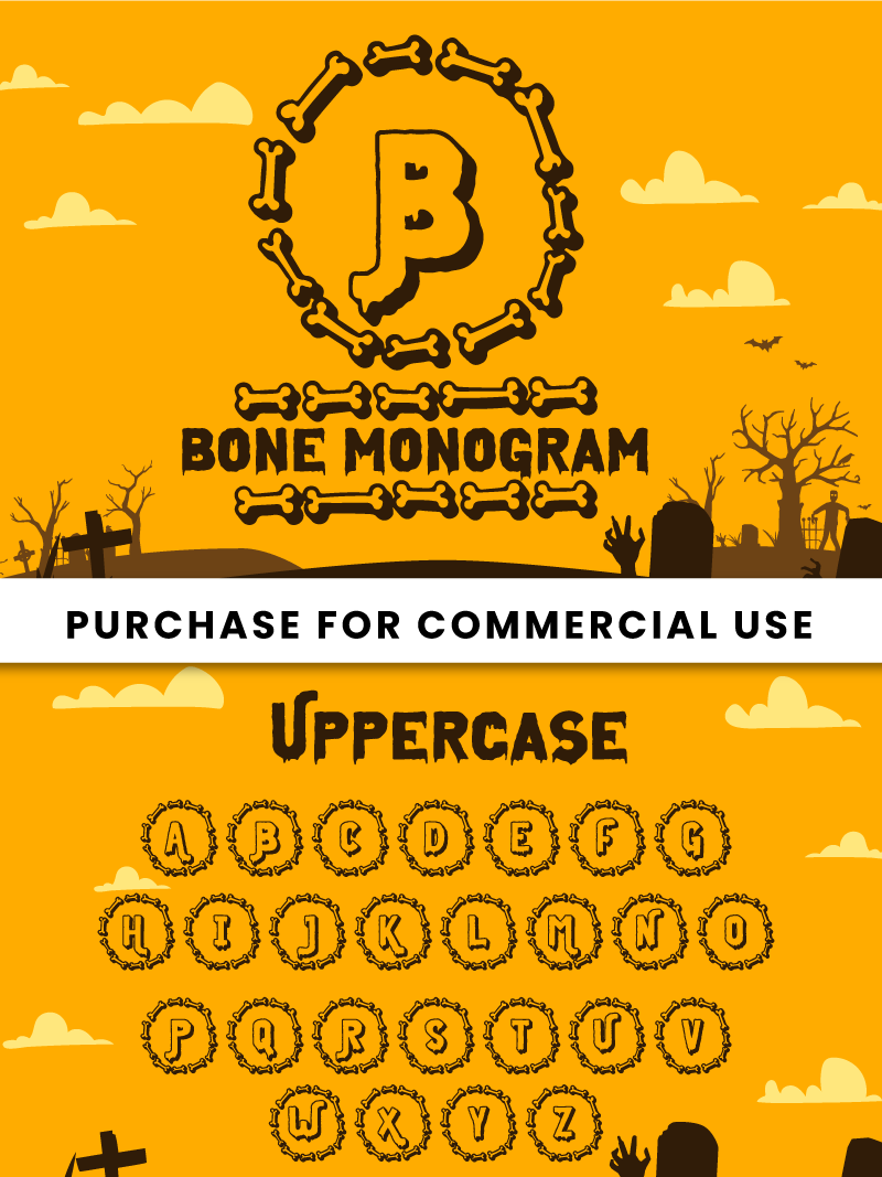 Bone Monogram Font
