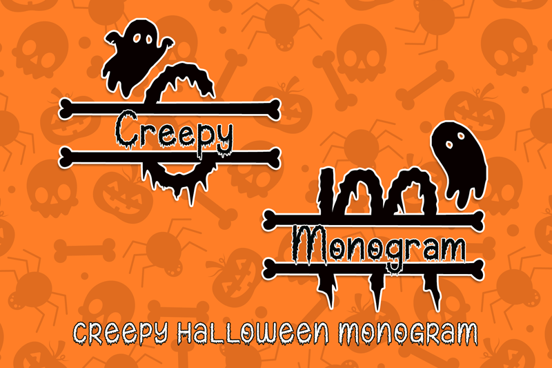Creepy Halloween Monogram Font