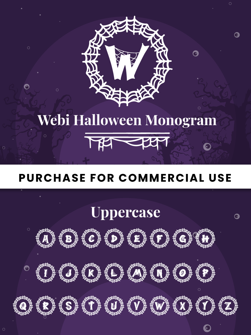 Webi Halloween Monogram Font