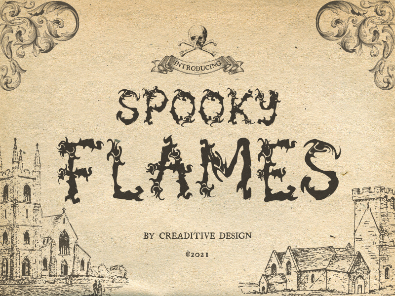 Spooky Flames Font