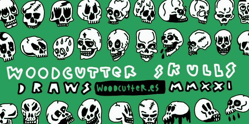 Woodcutter Skulls Font