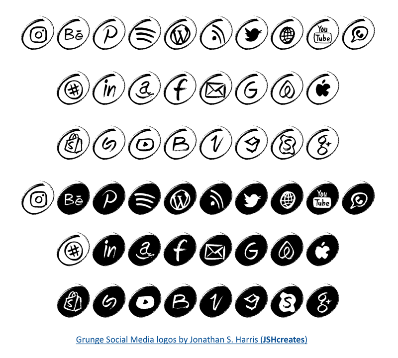 Grunge Social Media Font