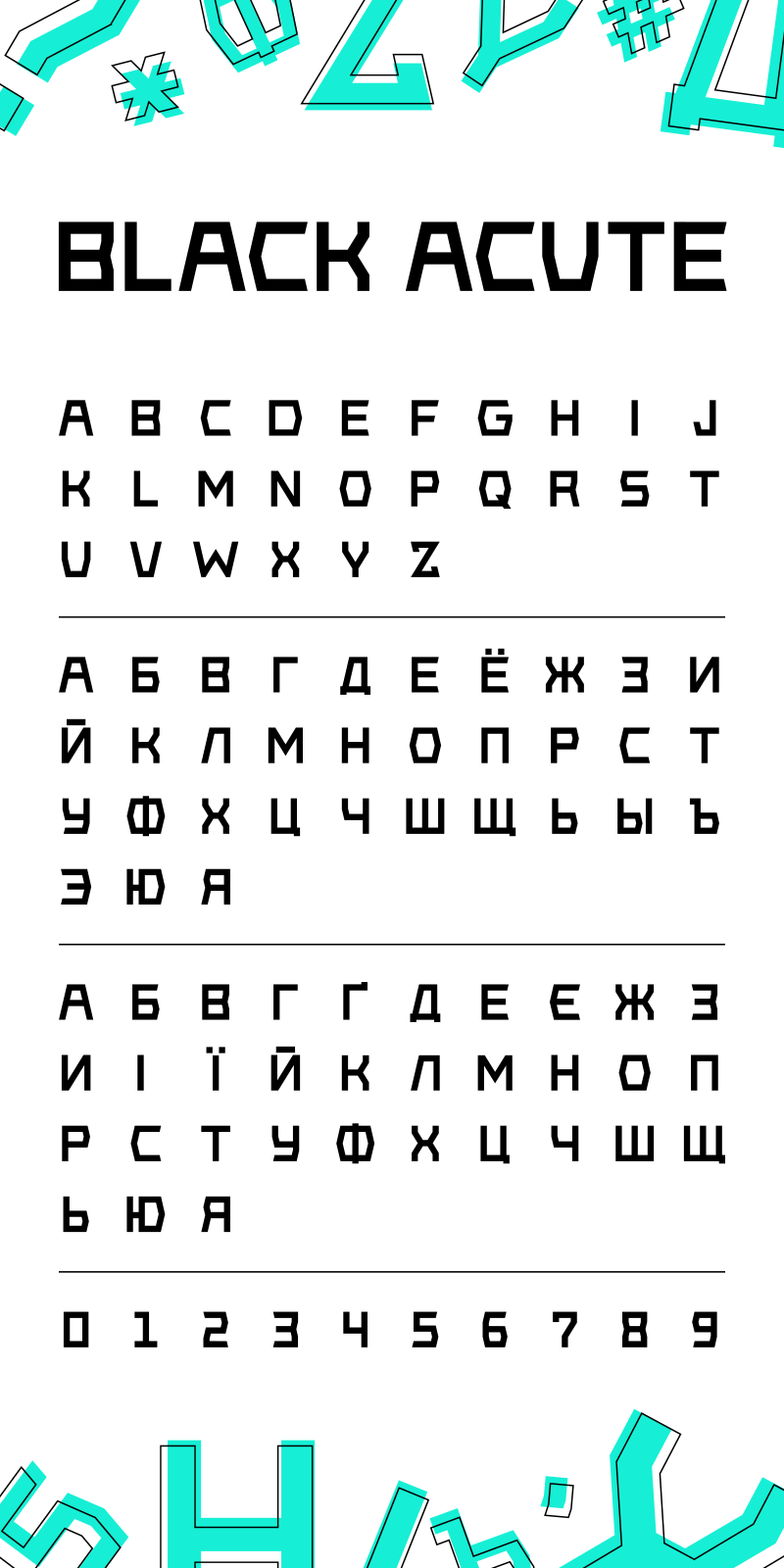 Black Acute Font