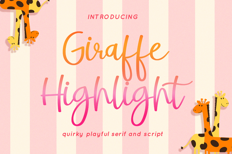 Giraffe Highlight Font