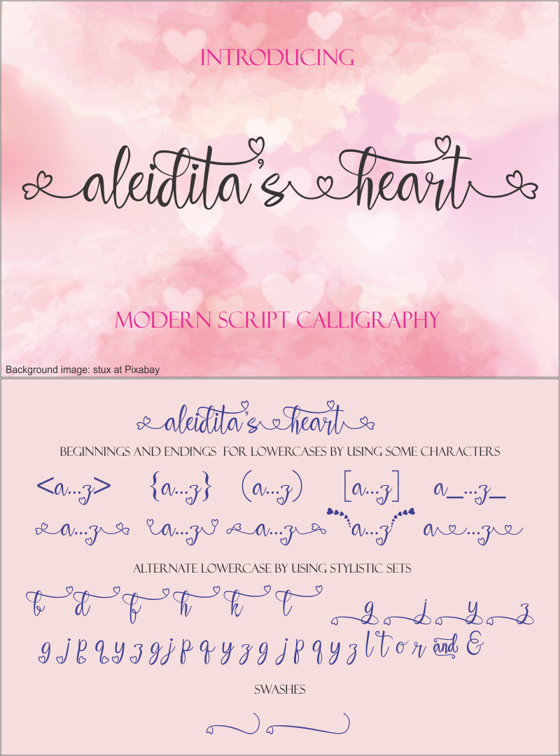 Aleidita's Heart Font
