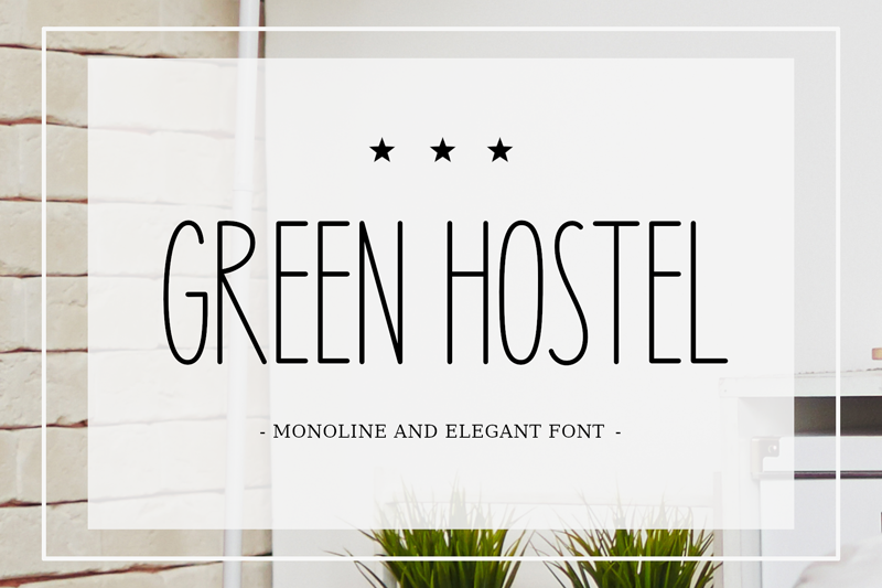 Green Hostel Font