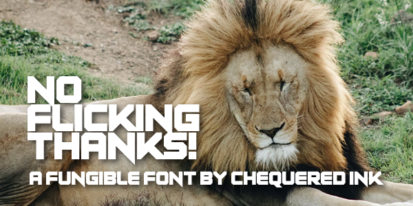 No Flicking Thanks! Font