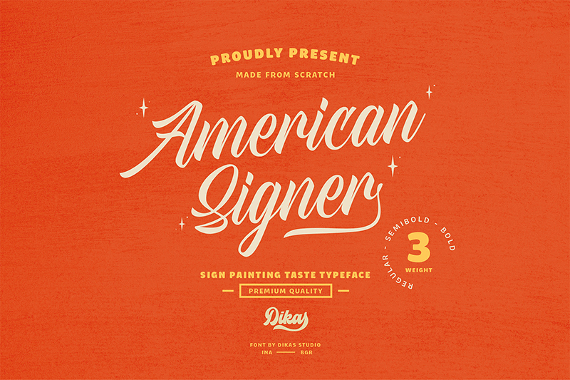 American Signer Font