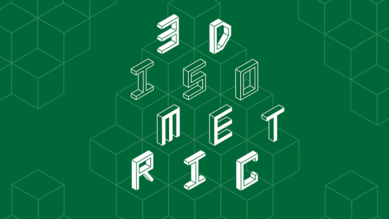 3D Isometric Font
