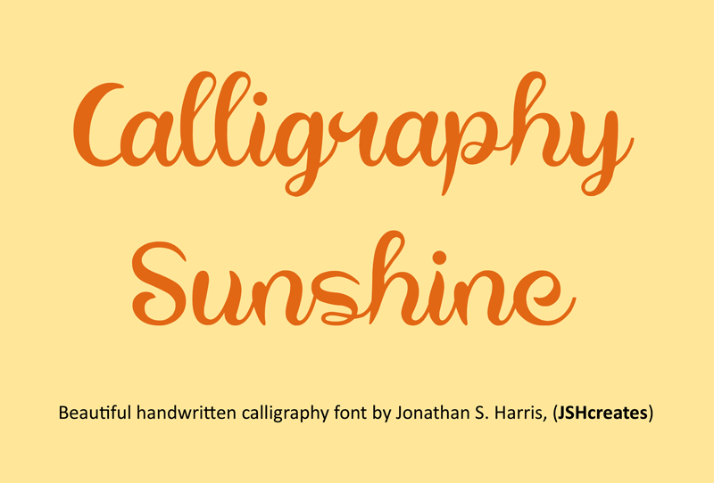 Calligraphy Sunshine Font