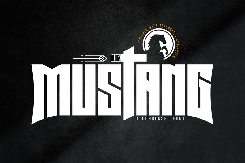 Black Mustang Font