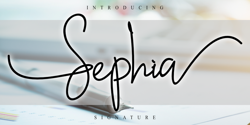 Sephia Signature Font