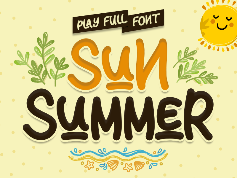 Sun Summer Font