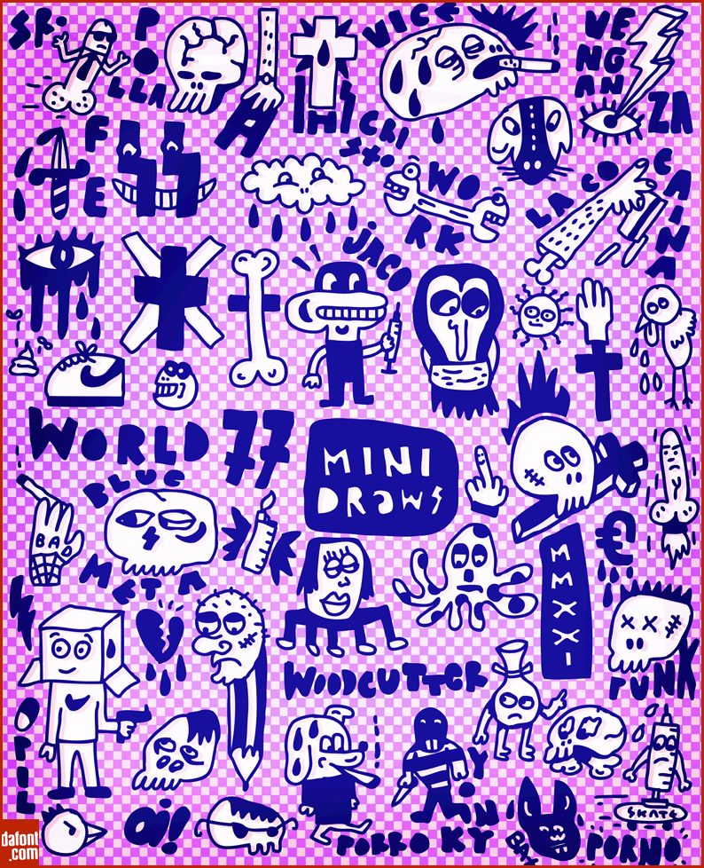 World 77 Mini Draws Font