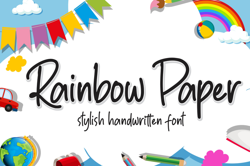 Rainbow Paper Font