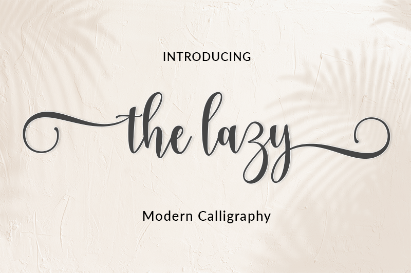 The Lazy Font