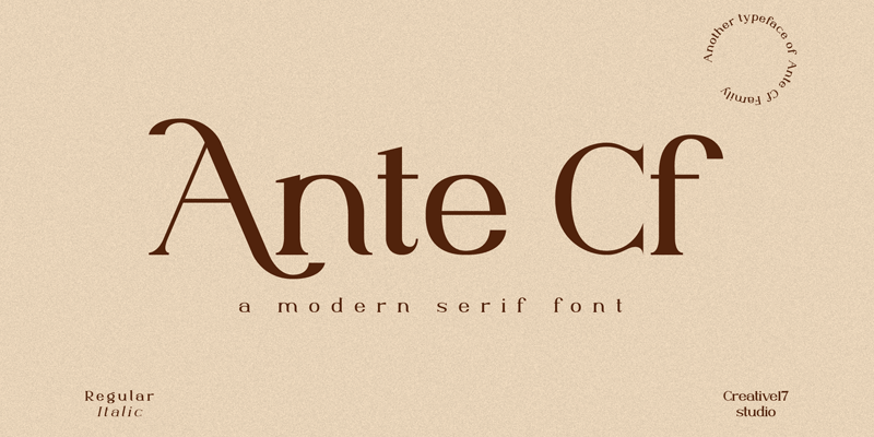 Ante Cf Serif Font