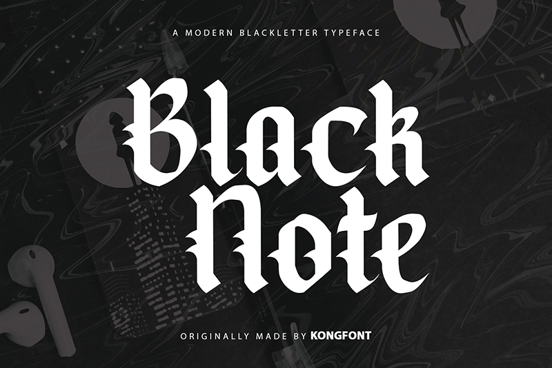 Black Note Font
