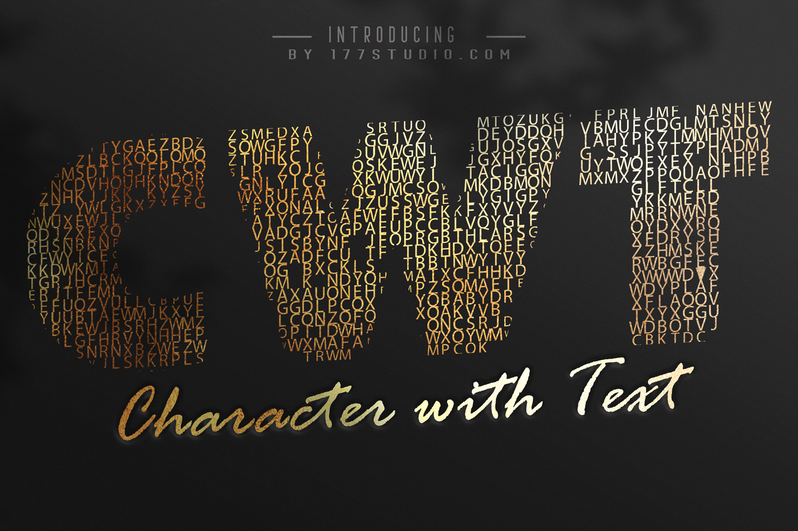 Character With Text Font