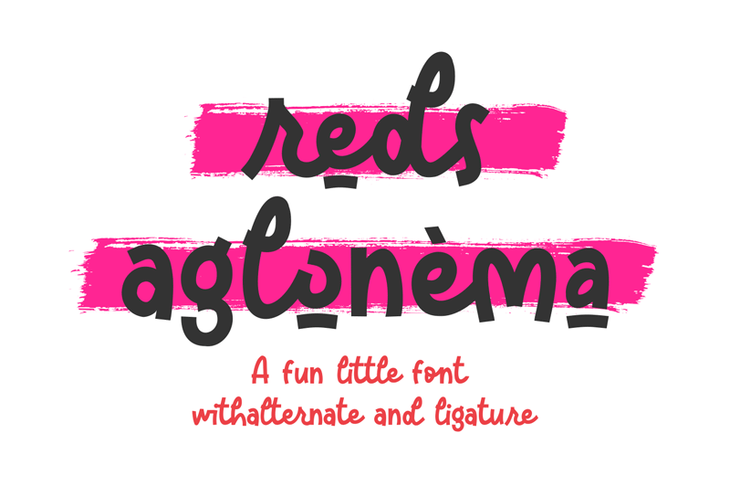 Reds Aglonema Font