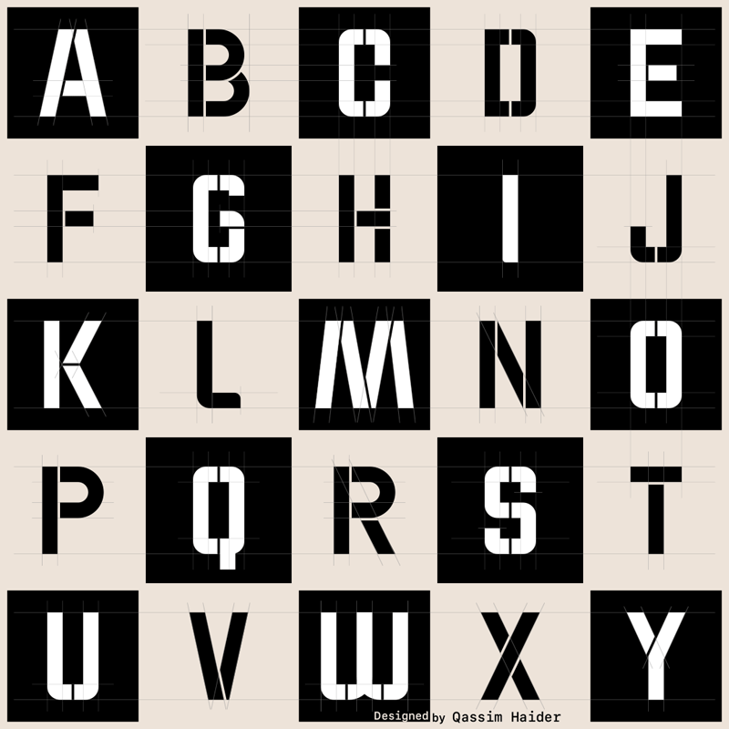 Wok Stencil Font