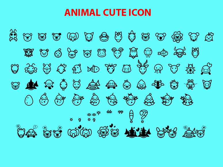 Animal Cute Icon Font