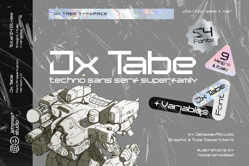 Jx Tabe Font