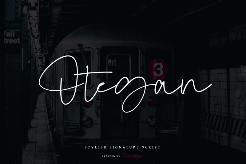 Otegan Signature Script Font