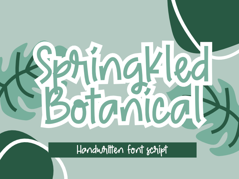 Springkled Botanical Font