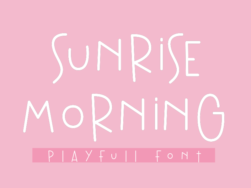 Sunrise Morning Font
