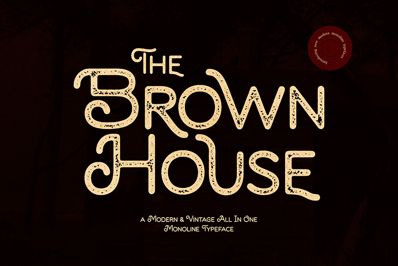 Brown House Stamp Font