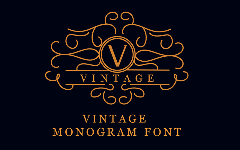 Vintage Monogram Font