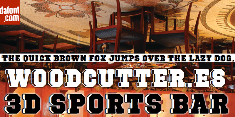3D Sports Bar Font