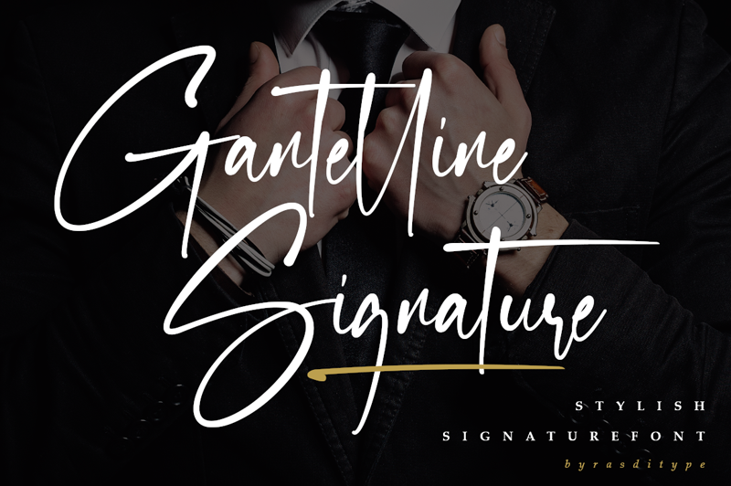 Gantelline Signature Font