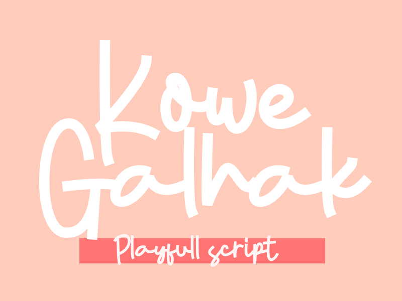 Kowe Galhak Font