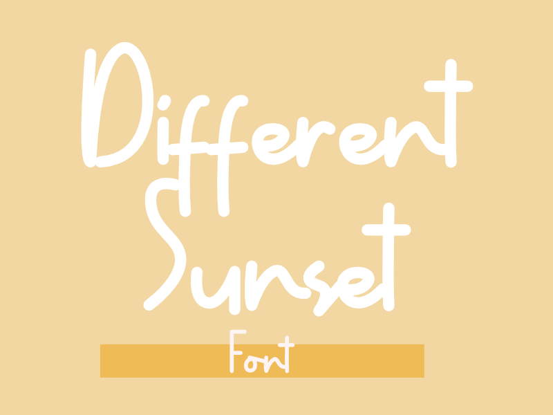 Different Sunset Font