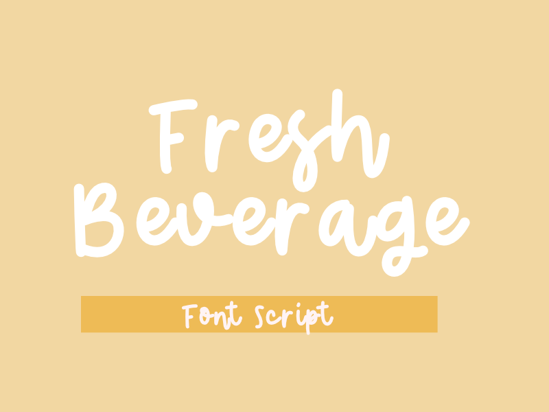 Fresh Beverage Font