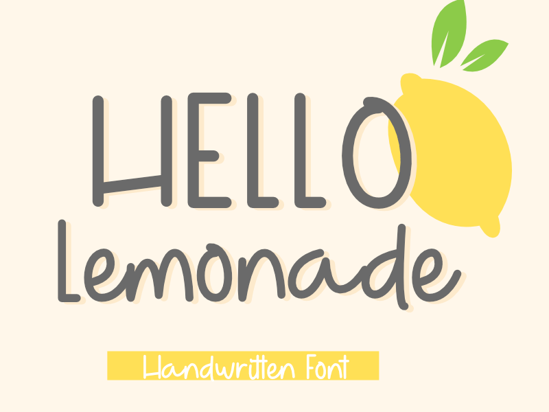 Hello Lemonade Font