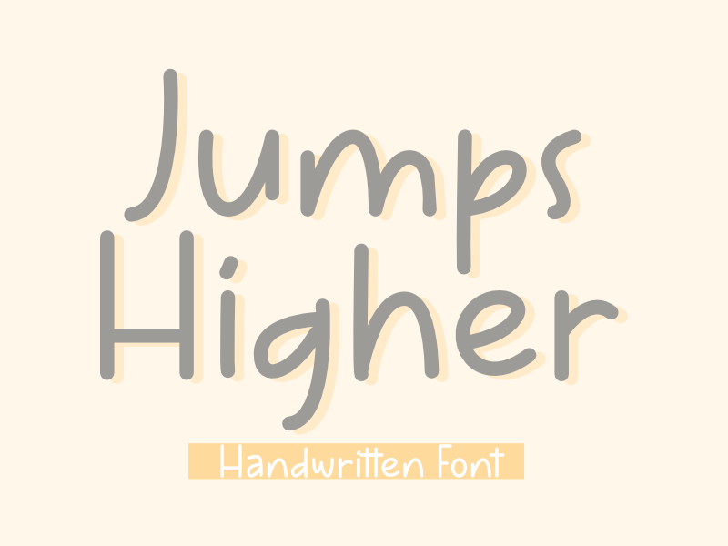 Jumps Higher Font