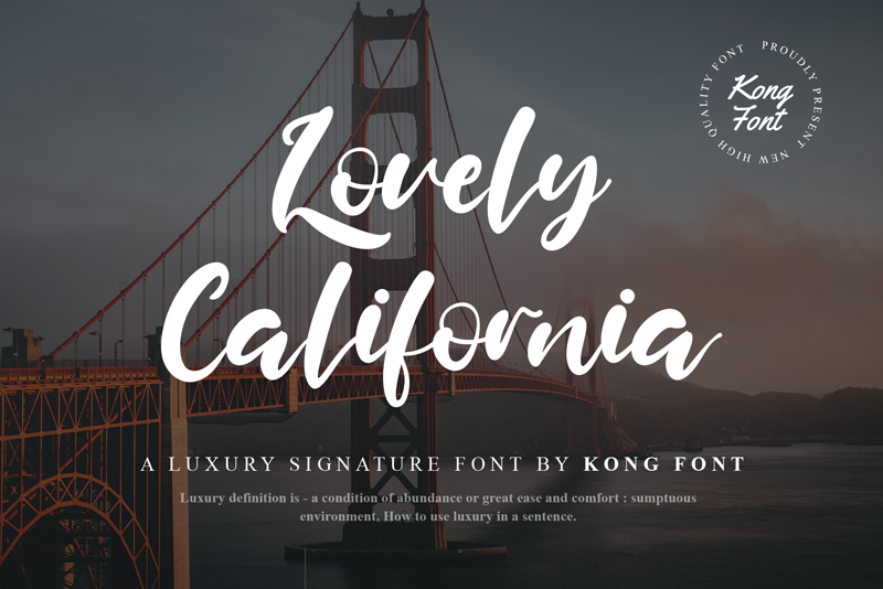 Lovely California Font