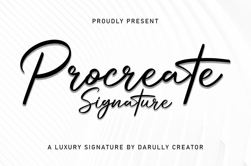 Procreate Signature Font