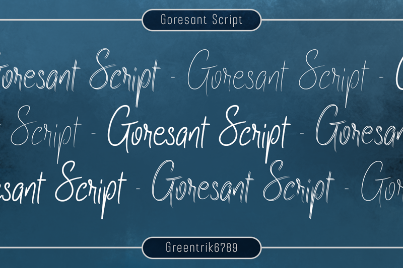 Goresant Script Font